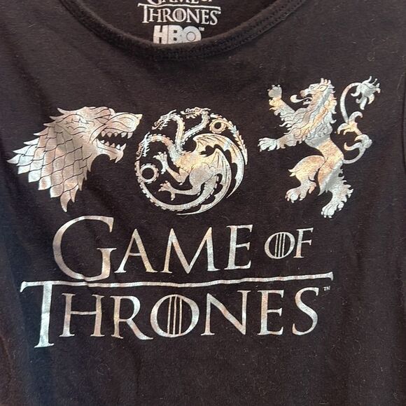 Game of thrones women’s XS HBO black sleeveless tee - Picture 3 of 4